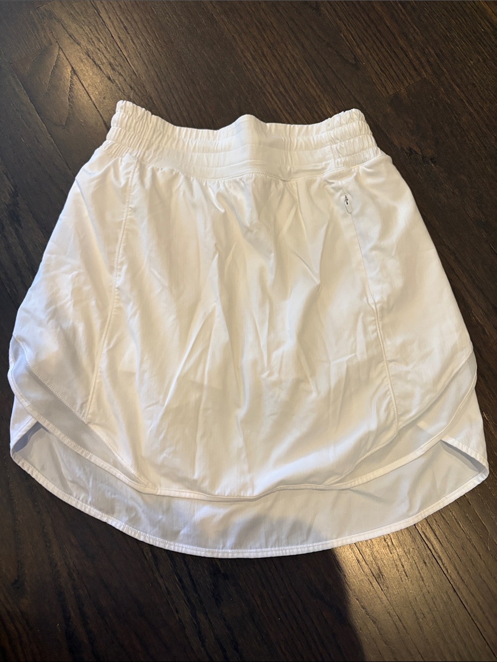 Lululemon White Athletic Skort with Elastic Waistband